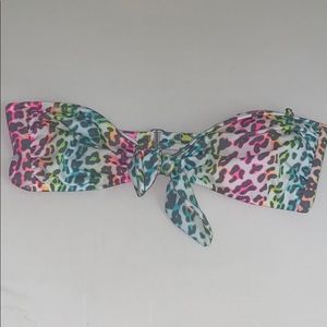 NEON CHEETAH BANDEAU BIKINI TOP